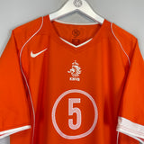 2004/05 NETHERLANDS V.BRONCKHORST #5 HOME SHIRT (XL) NIKE