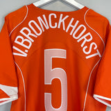 2004/05 NETHERLANDS V.BRONCKHORST #5 HOME SHIRT (XL) NIKE