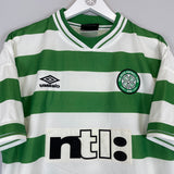 1999/01 CELTIC LARSSON #7 HOME SHIRT (L) UMBRO