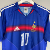 2004/06 FRANCE ZIDANE #10 HOME SHIRT (M) ADIDAS