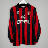 1994/95 AC MILAN L/S HOME SHIRT (M) LOTTO