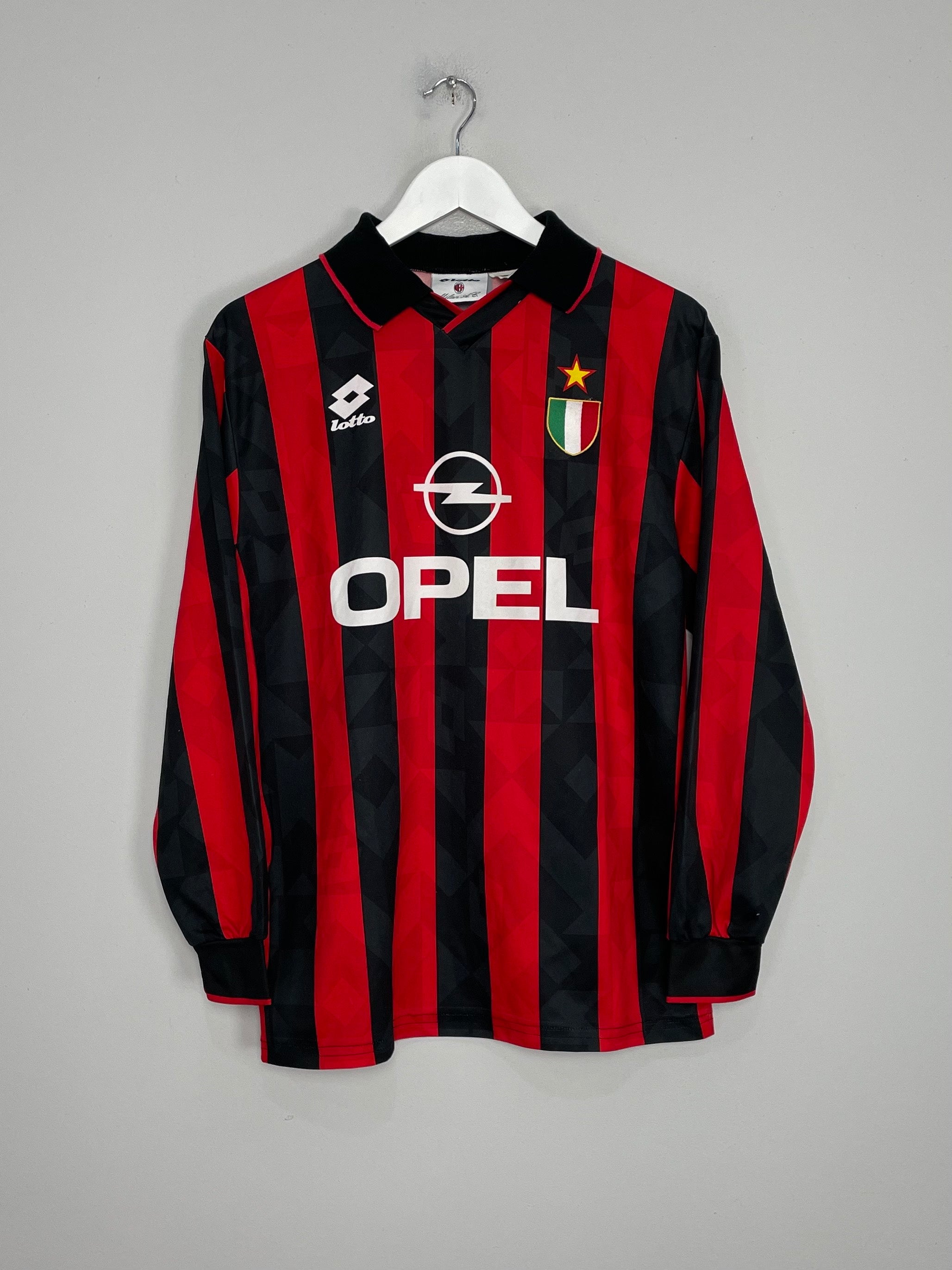 1994/95 AC MILAN L/S HOME SHIRT (M) LOTTO