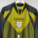 1998/99 ENGLAND SEAMAN #1 GK SHIRT (L) UMBRO