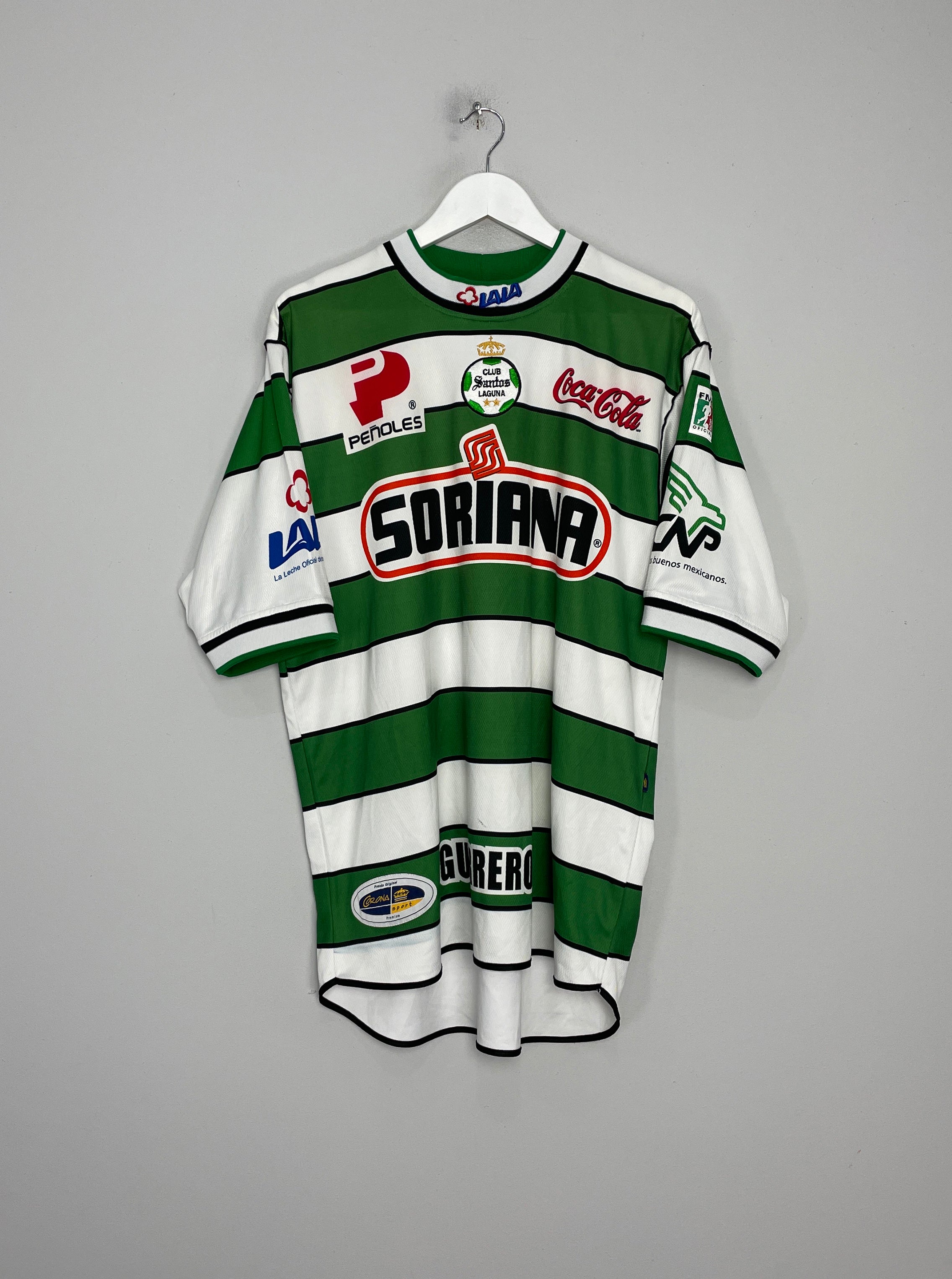 2001/02 SANTOS LAGUNA HOME SHIRT (XL) CORONA SPORT