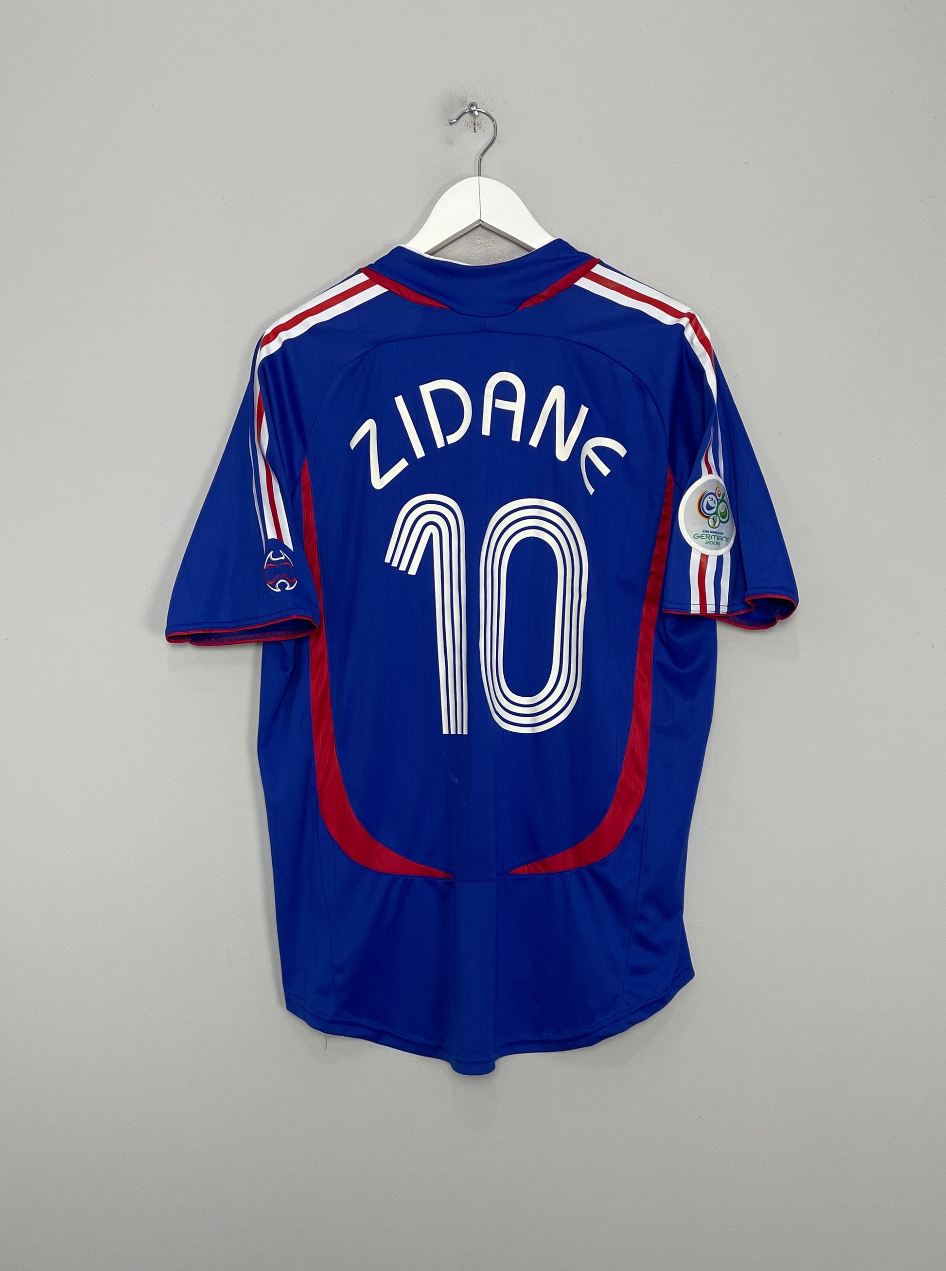 Zidane France 2006 WORLD CUP LAST GAME Soccer Jersey XL