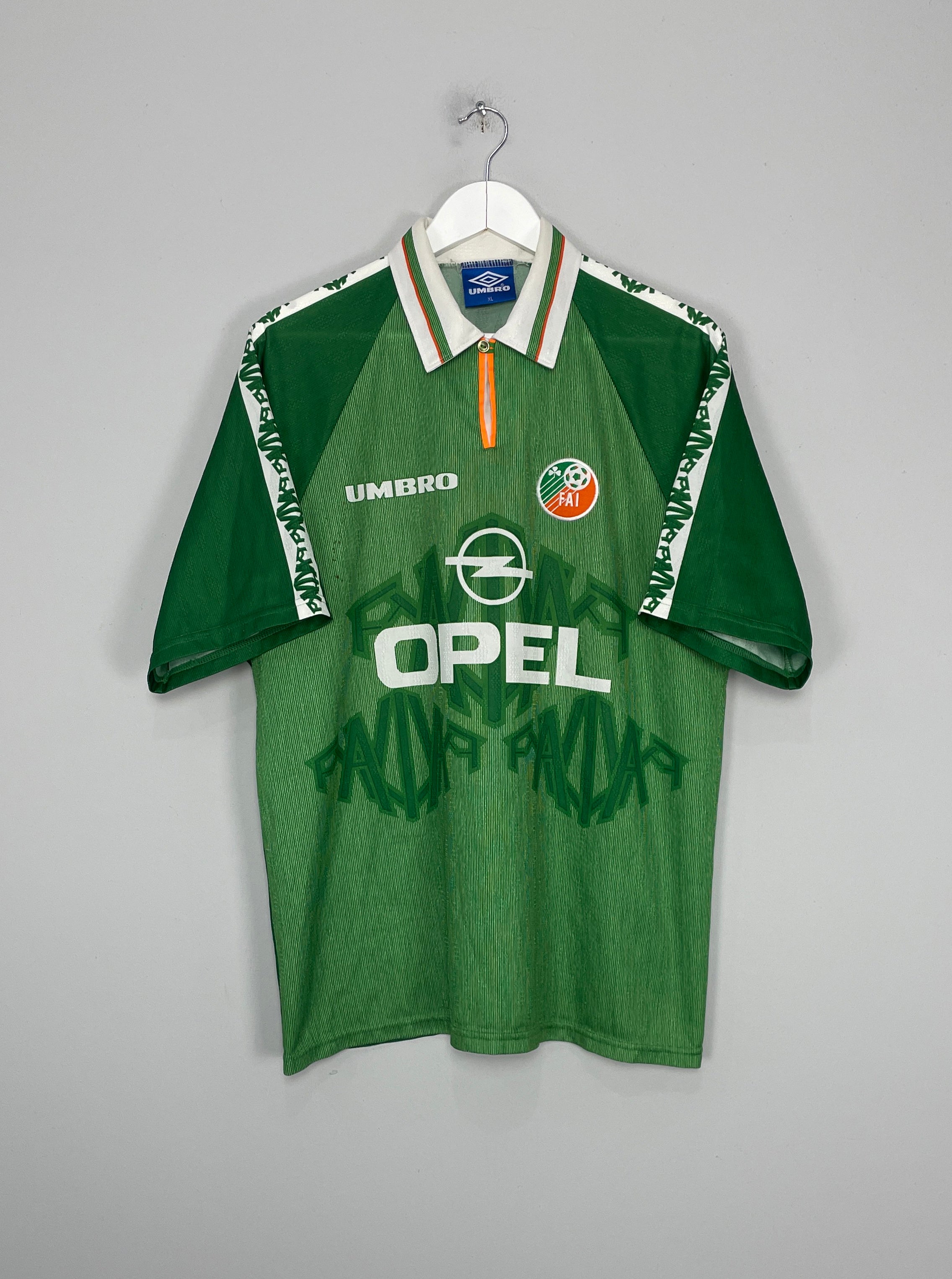 Image of the Ireland shirt from the 1996/97 season