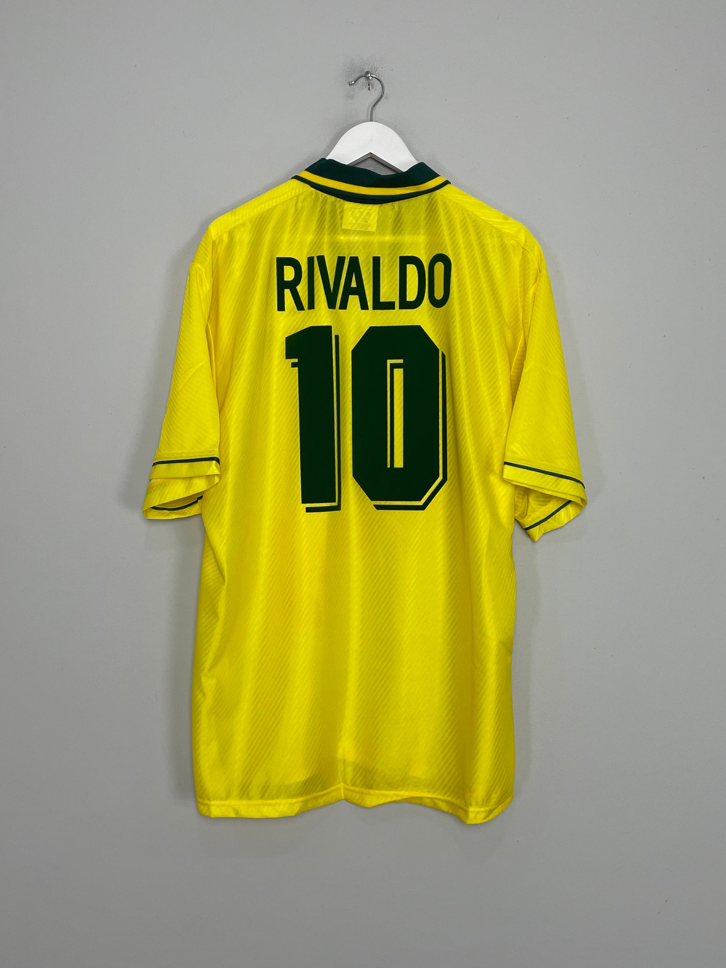 1994/96 BRAZIL RIVALDO #10 *BNWOT* HOME SHIRT (XXL) UMBRO