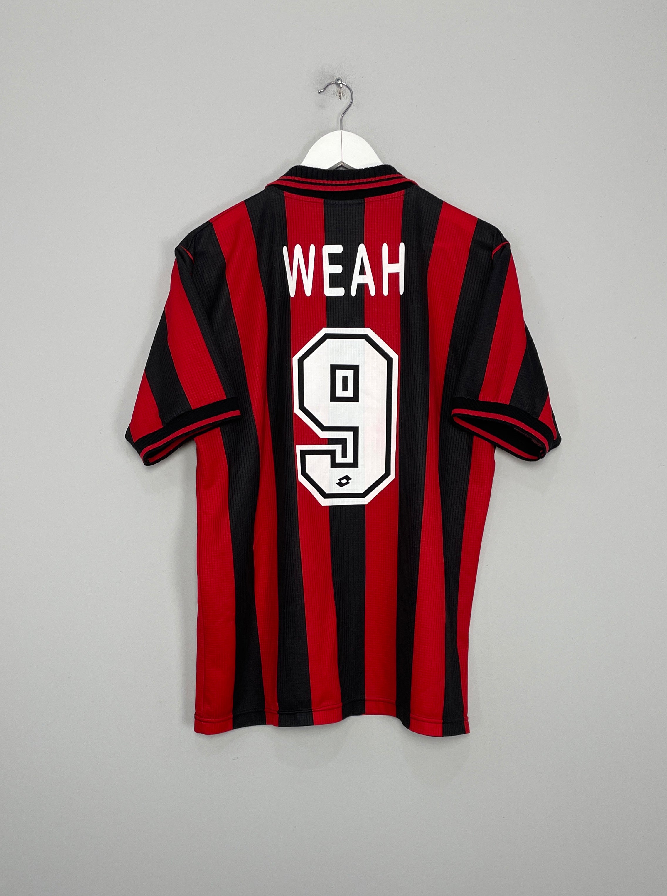 Image of the AC Milan Weah shirt from the 1997/98 season