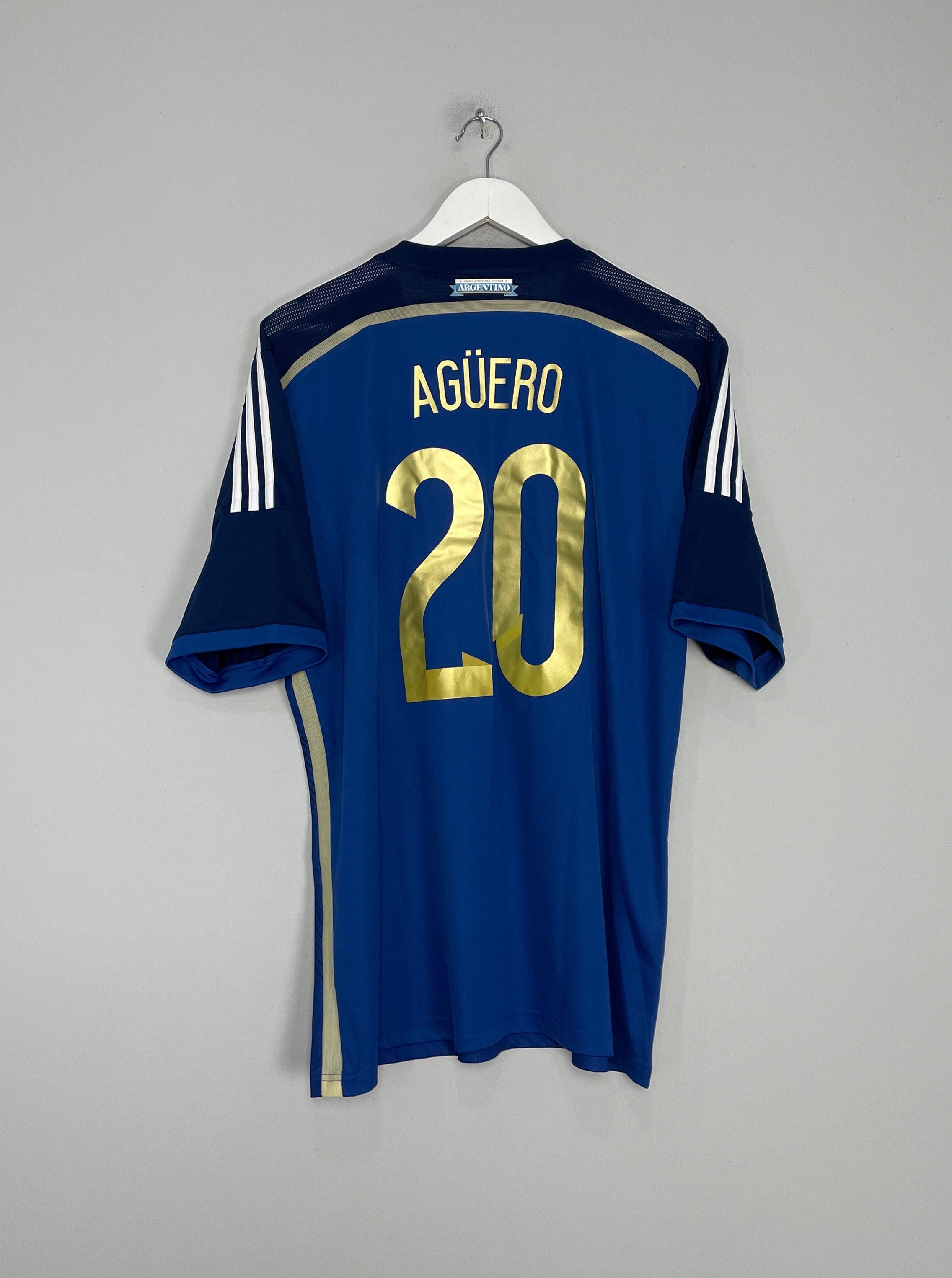 2014/15 ARGENTINA AGUERO #20 AWAY SHIRT (XL) ADIDAS