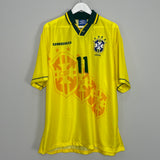 1994/96 BRAZIL ROMARIO #11 *BNWOT* HOME SHIRT (XXL) UMBRO