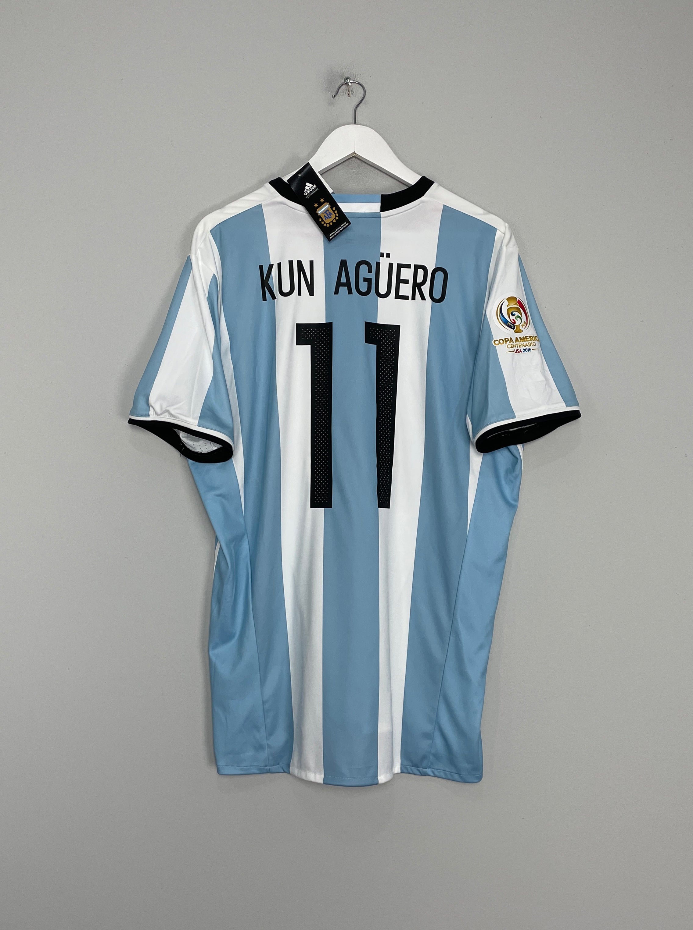 2016/17 ARGENTINA AGUERO #11 *BNWT* HOME SHIRT (XL) ADIDAS