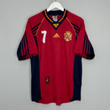 1998/99 SPAIN MORIENTES #7 HOME SHIRT (M) ADIDAS