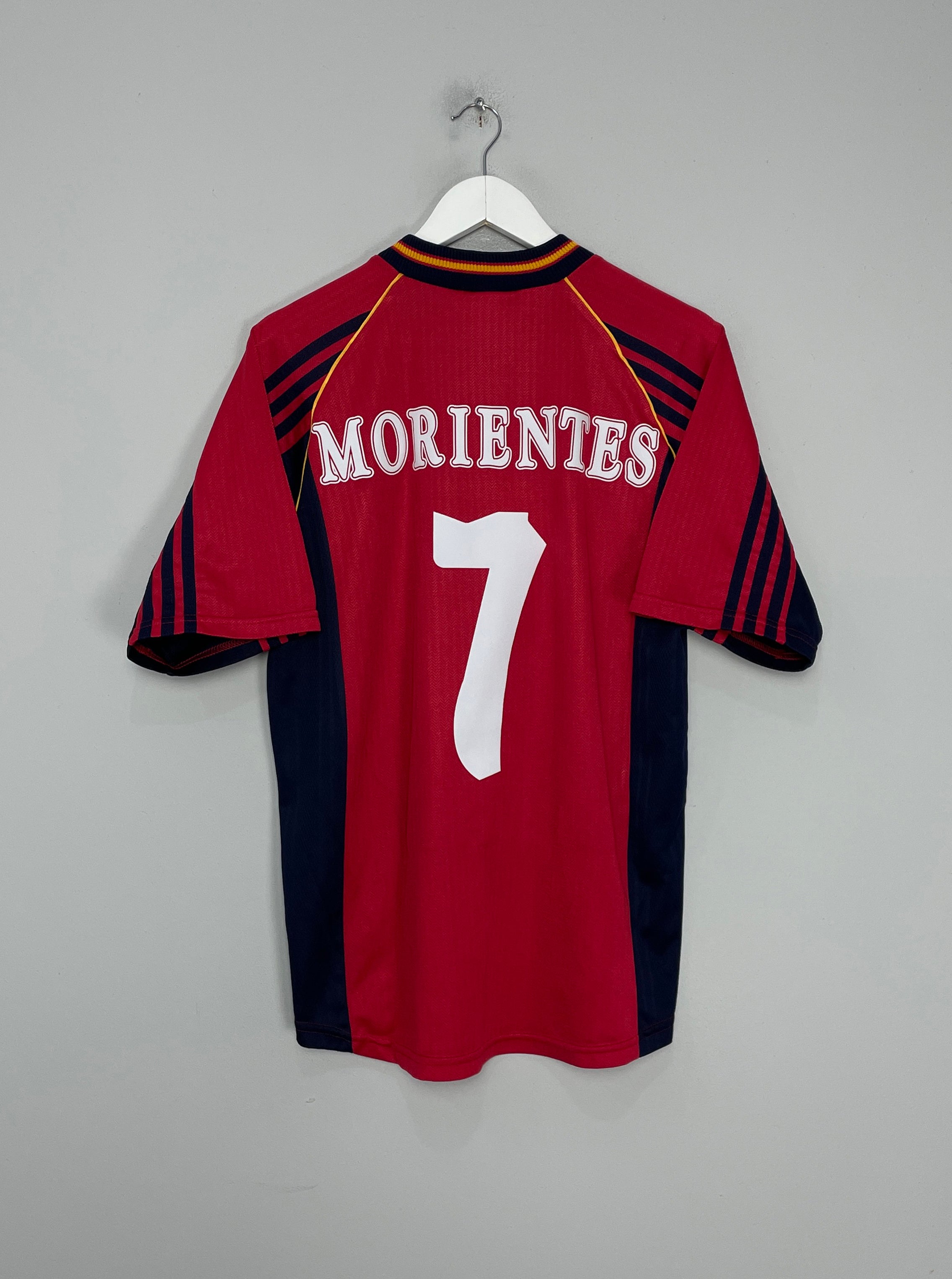 1998/99 SPAIN MORIENTES #7 HOME SHIRT (M) ADIDAS