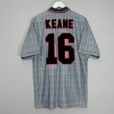 1995/96 MANCHESTER UNITED KEANE #16 AWAY SHIRT (L) UMBRO