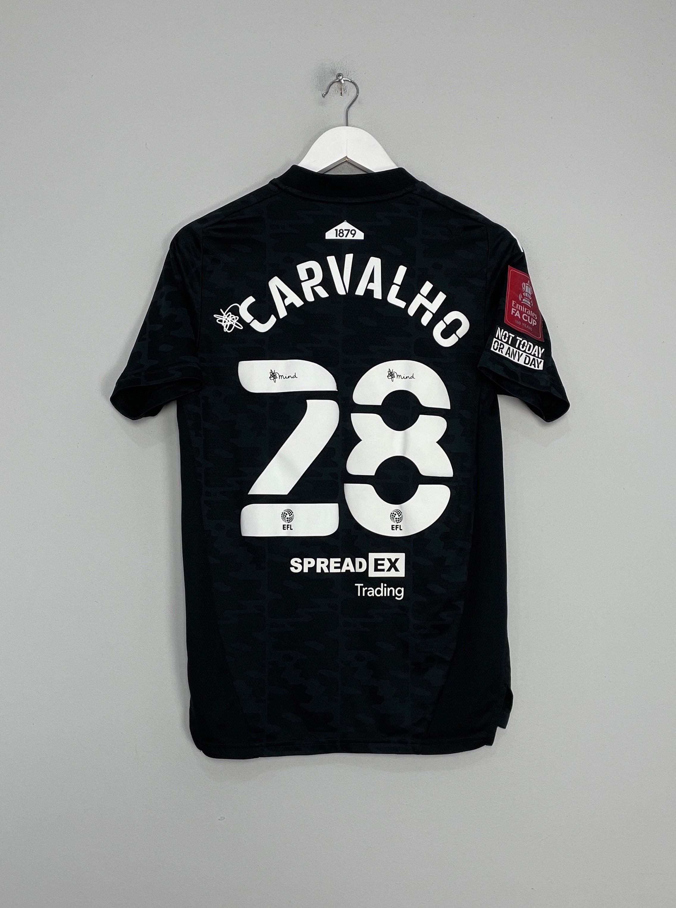 2021/22 FULHAM CARVALHO #28 *MATCH ISSUE* FA CUP AWAY SHIRT (S) ADIDAS