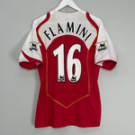 2004/05 ARSENAL FLAMINI #16 HOME SHIRT (M) NIKE