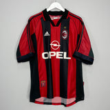 1998/00 AC MILAN MALDINI #3 HOME SHIRT (L) ADIDAS