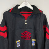 1993/95 IPSWICH TOWN *PLAYER ISSUE* 1/4 ZIP (M) UMBRO