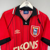 1993/95 IPSWICH TOWN AWAY SHIRT (M) UMBRO