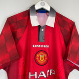 1996/98 MANCHESTER UNITED CANTONA #7 HOME SHIRT (L) UMBRO