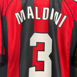 1998/99 AC MILAN MALDINI #3 HOME SHIRT (L) ADIDAS