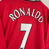 2002/04 MANCHESTER UNITED RONALDO #7 HOME SHIRT (XXL) NIKE