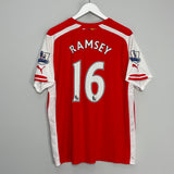 2014/15 ARSENAL RAMSEY #16 HOME SHIRT (XL) PUMA