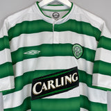 2003/04 CELTIC LARSSON #7 HOME SHIRT (XL) UMBRO