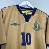 2004/05 SWEDEN IBRAHIMOVIC #10 *CENTENARY* AWAY SHIRT (XL) UMBRO