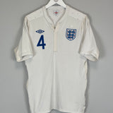 2010/11 ENGLAND GERRARD #4 HOME SHIRT (M) UMBRO