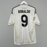 2009/10 REAL MADRID RONALDO #9 HOME SHIRT (L) ADIDAS