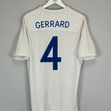 2010/11 ENGLAND GERRARD #4 HOME SHIRT (M) UMBRO