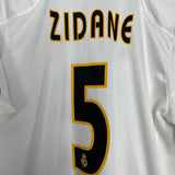 2004/05 REAL MADRID ZIDANE #5 HOME SHIRT (L) ADIDAS