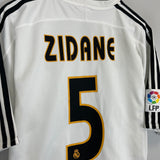 2003/04 REAL MADRID ZIDANE #5 HOME SHIRT (XL) ADIDAS