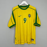 1998/00 BRAZIL RONALDO #9 HOME SHIRT (L) NIKE