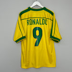 1998/00 BRAZIL RONALDO #9 HOME SHIRT (L) NIKE