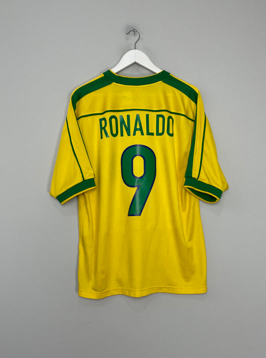 1998/00 BRAZIL RONALDO #9 HOME SHIRT (L) NIKE