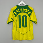 2004/06 BRAZIL RONALDINHO #10 HOME SHIRT (S) NIKE