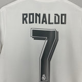 2015/16 REAL MADRID RONALDO #7 C/L HOME SHIRT (S) ADIDAS