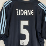 2003/04 REAL MADRID ZIDANE #5 AWAY SHIRT (XL) ADIDAS