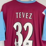 2005/07 WEST HAM TEVEZ #32 HOME SHIRT (XL) REEBOK