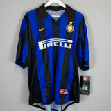 1998/99 INTER MILAN RONALDO #9 *BNWT* SIGNED HOME SHIRT (XL) NIKE