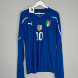 2010/12 ITALY PIRLO #21 PLAYER ISSUE L/S HOME SHIRT (XL) PUMA