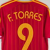 2006/08 SPAIN F.TORRES #9 HOME SHIRT (M) ADIDAS