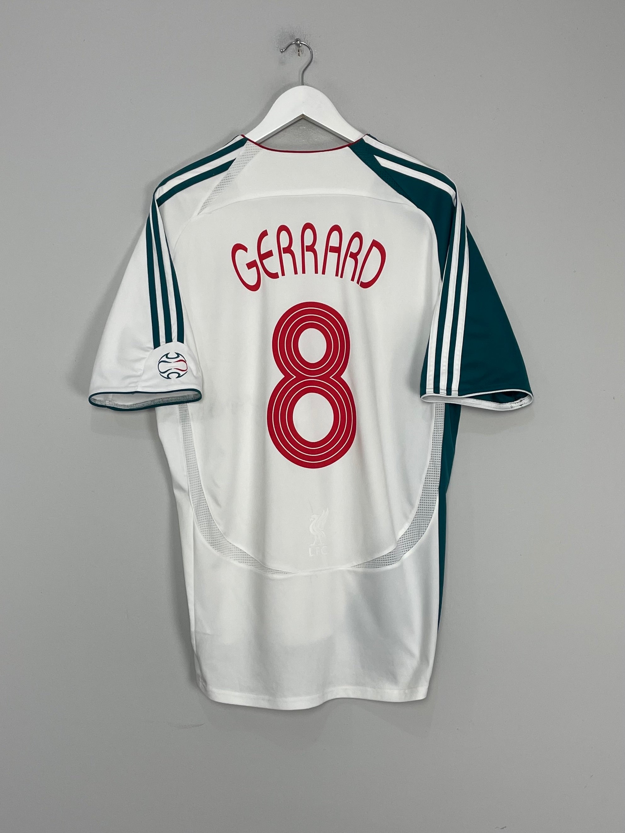 2006/07 LIVERPOOL GERRARD #8 AWAY SHIRT (L) ADIDAS