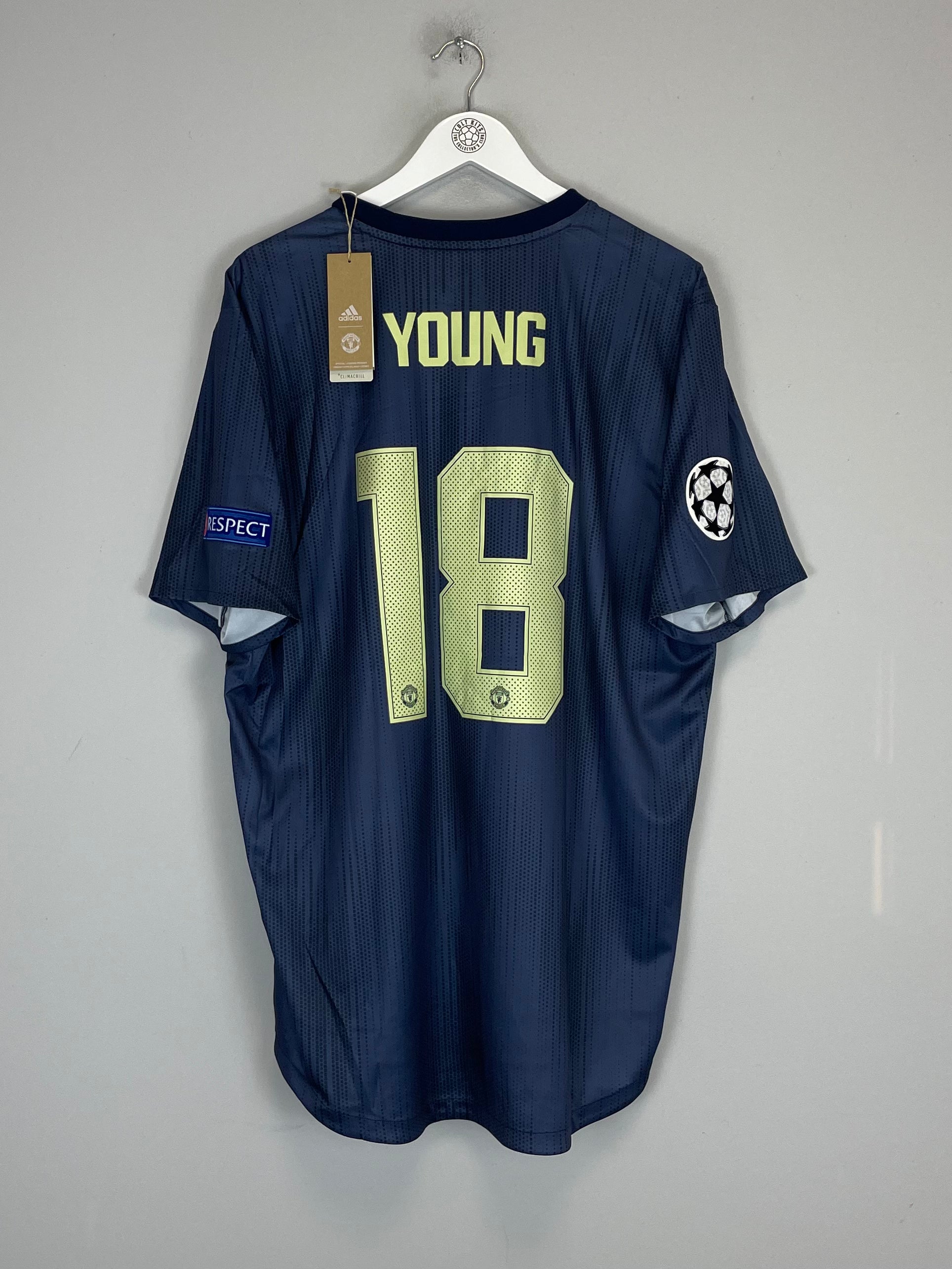 2018/19 MANCHESTER UNITED YOUNG #18 *BNWT* AUTHENTIC C/L THIRD SHIRT (XXL) ADIDAS