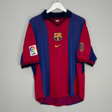 2000/01 BARCELONA RIVALDO #11 HOME SHIRT (L) NIKE