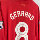 2013/14 LIVERPOOL GERRARD #8 L/S HOME SHIRT (XL) WARRIOR