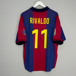 2000/01 BARCELONA RIVALDO #11 HOME SHIRT (L) NIKE