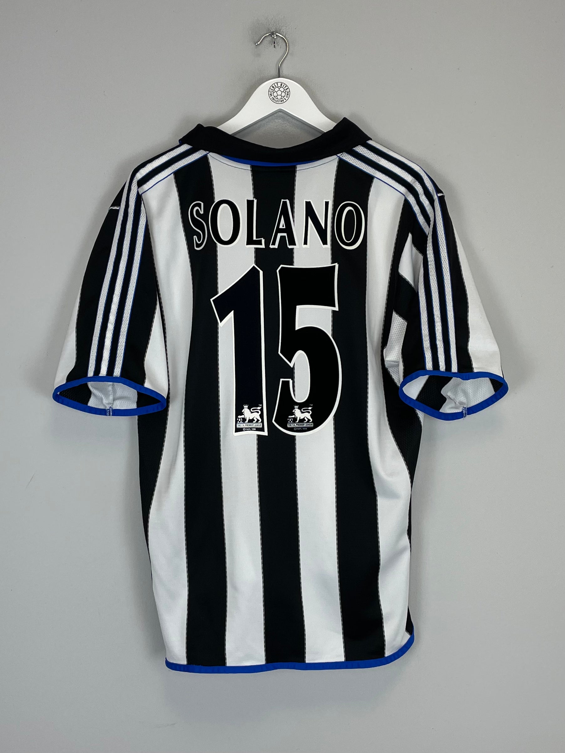 1999/00 NEWCASTLE SOLANO #15 HOME SHIRT (L) ADIDAS